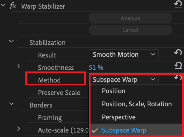 stabilization method